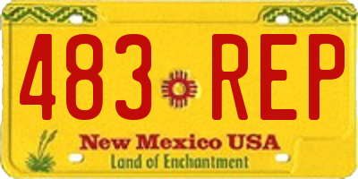 NM license plate 483REP