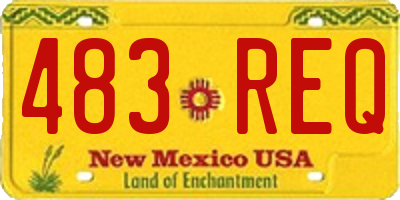 NM license plate 483REQ