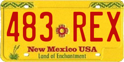 NM license plate 483REX