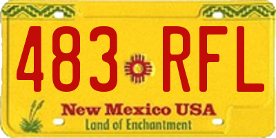 NM license plate 483RFL