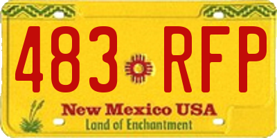 NM license plate 483RFP