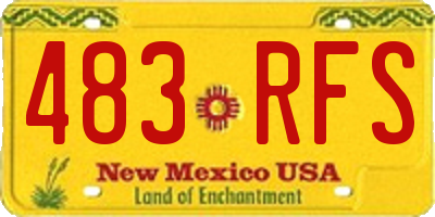 NM license plate 483RFS