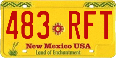 NM license plate 483RFT