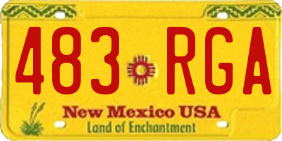 NM license plate 483RGA