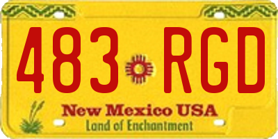 NM license plate 483RGD