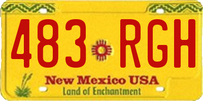 NM license plate 483RGH