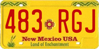 NM license plate 483RGJ