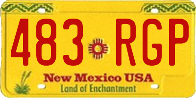 NM license plate 483RGP
