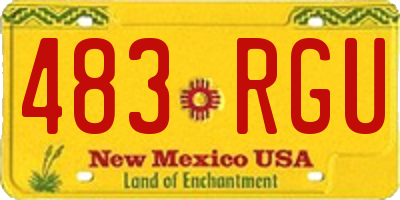 NM license plate 483RGU