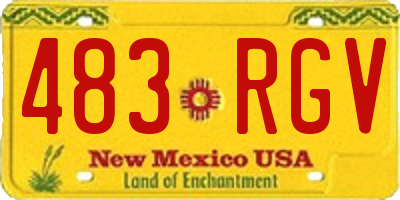 NM license plate 483RGV