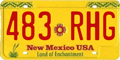 NM license plate 483RHG