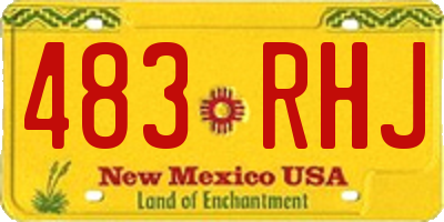 NM license plate 483RHJ