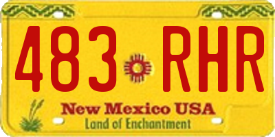 NM license plate 483RHR