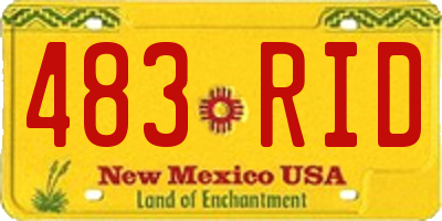 NM license plate 483RID