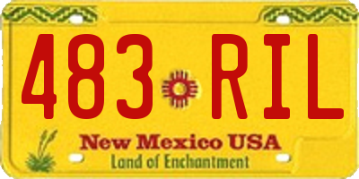 NM license plate 483RIL
