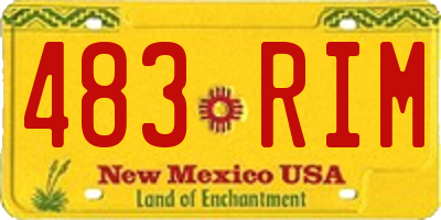 NM license plate 483RIM