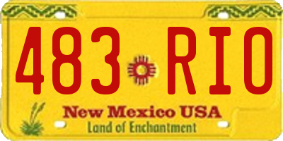 NM license plate 483RIO