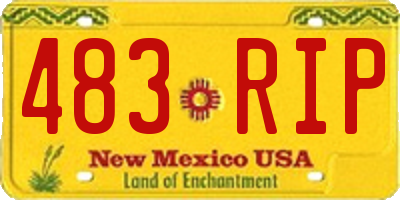 NM license plate 483RIP