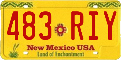 NM license plate 483RIY