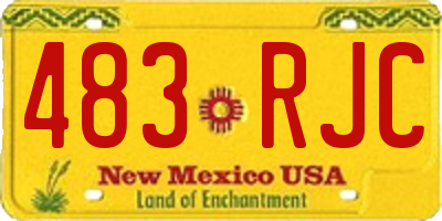 NM license plate 483RJC