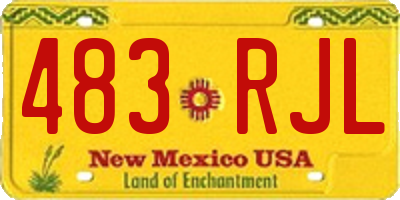 NM license plate 483RJL