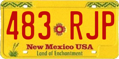 NM license plate 483RJP