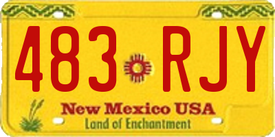 NM license plate 483RJY