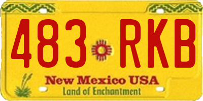 NM license plate 483RKB