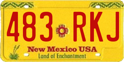 NM license plate 483RKJ