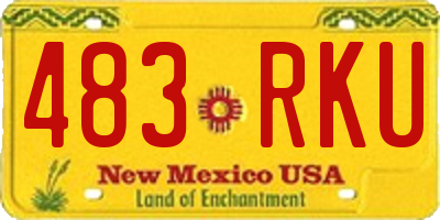 NM license plate 483RKU