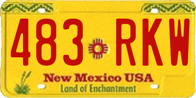 NM license plate 483RKW