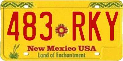 NM license plate 483RKY