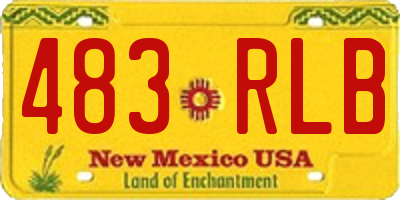 NM license plate 483RLB