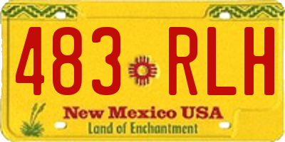 NM license plate 483RLH