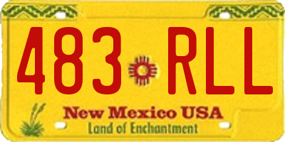NM license plate 483RLL