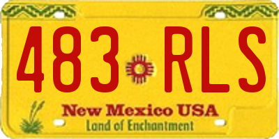NM license plate 483RLS