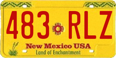 NM license plate 483RLZ