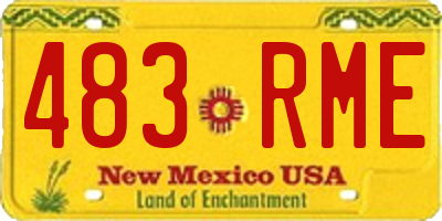 NM license plate 483RME