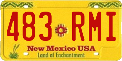 NM license plate 483RMI