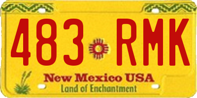 NM license plate 483RMK
