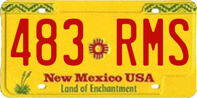 NM license plate 483RMS