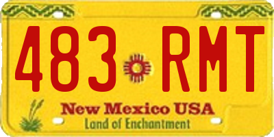 NM license plate 483RMT