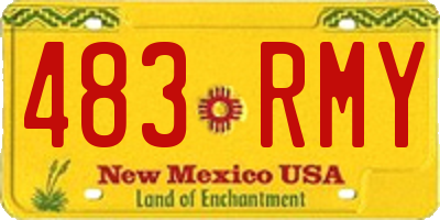 NM license plate 483RMY