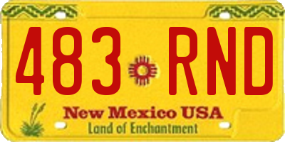 NM license plate 483RND