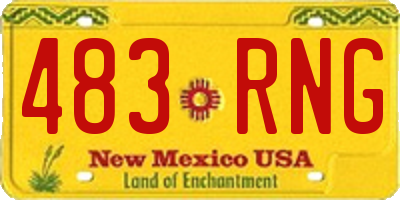 NM license plate 483RNG