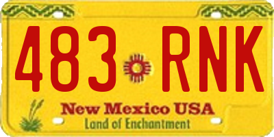 NM license plate 483RNK