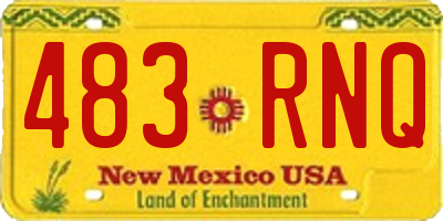 NM license plate 483RNQ