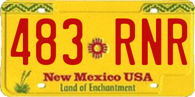 NM license plate 483RNR