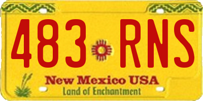 NM license plate 483RNS