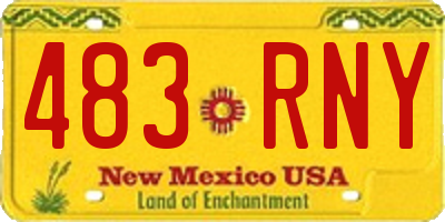 NM license plate 483RNY